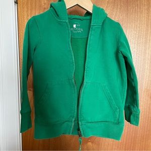 Primary zipped hoodie in organic cotton 4-5T, green